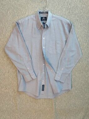 Stafford Light Blue Oxford Button-Down Shirt, Mens Size 16-34
